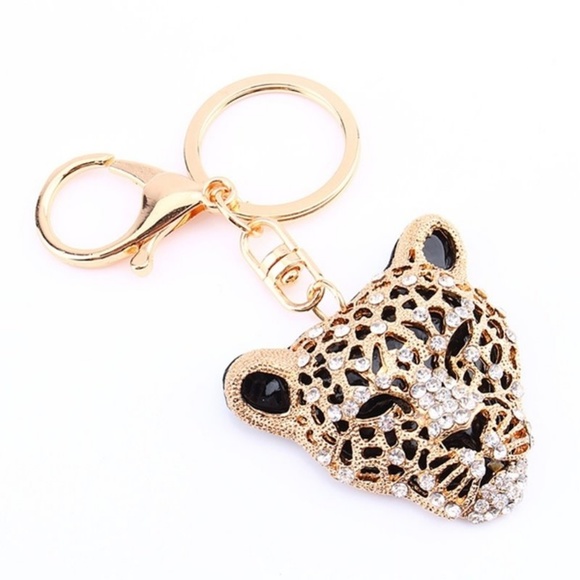 Rhinestone Panther Key Ring - Picture 6 of 6